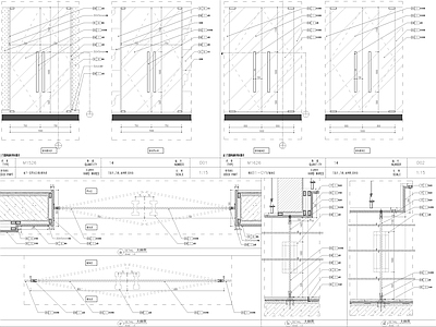 玻璃推拉门节点大样图