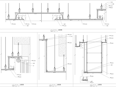 餐厅吊顶天花节点大样图