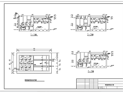 网格絮凝斜管沉淀池平面剖面图