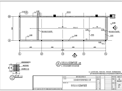 现代车库出入口花架 详图施工图