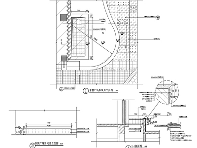 现代商业街风井做法详图 施工图 建筑通用节点