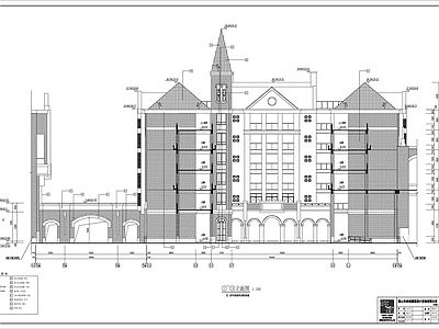 欧式教学楼  施工图