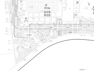 综合体育馆景观总平图