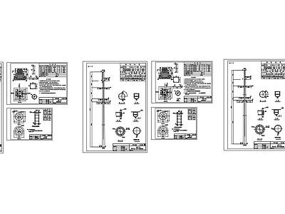 双回钢管杆直线塔节点 施工图