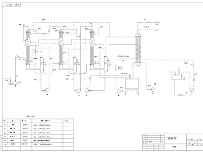 2吨三效降膜蒸发器工艺流程 施工图