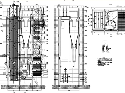 130吨循环流化床锅炉大样 施工图