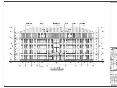 欧式中学图书馆建筑 施工图