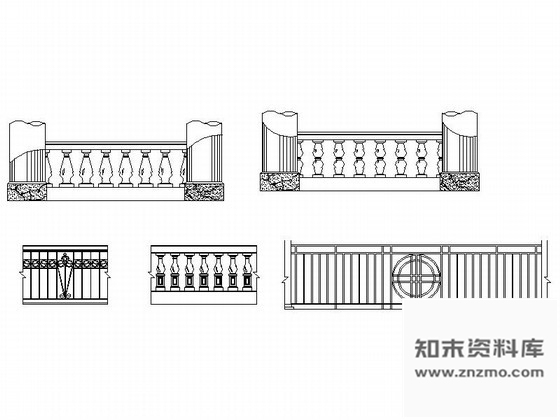 图块/节点全套楼梯及栏杆CAD图块下载