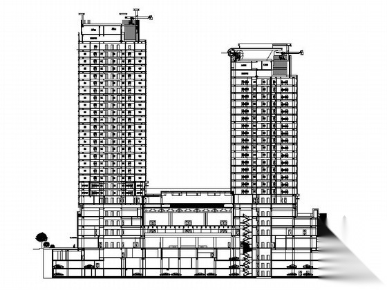 [江苏]现代风格商业综合体建筑施工图（含方案文本）