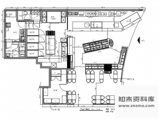 施工图杭州面包新语品牌店铺室内装修图