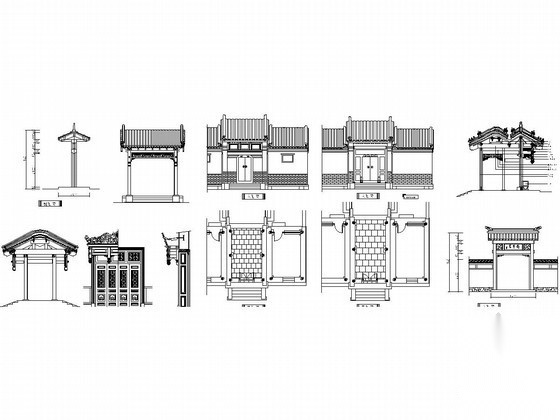 古建门和门檐CAD图集