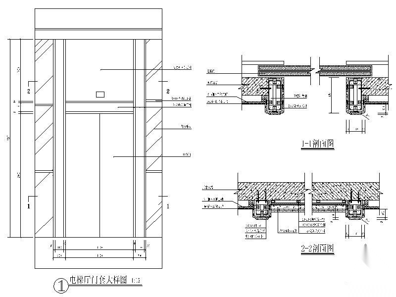 电梯厅门套 详图 通用节点