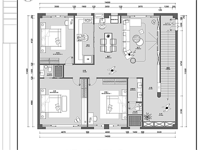 自建别墅170平平面布置图