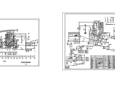 垃圾焚烧及烟气净化流程图设备图 施工图