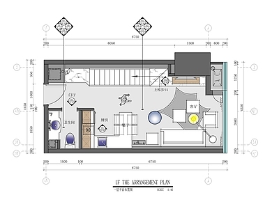 76㎡跃层公寓家装样板房室内 施工图