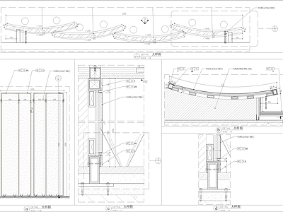 屏风大样电梯厅节点 施工图