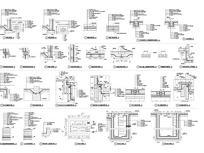 居住区地下车库建筑节点 施工图 建筑通用节点