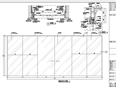 玻璃电动门大样图 施工图 通用节点
