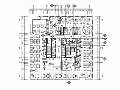 1400㎡办公室室内 施工图