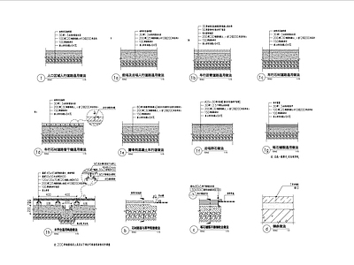 地面铺装通用节点 施工图