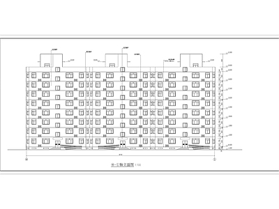 宜居经济适用房小区住宅楼建筑 施工图