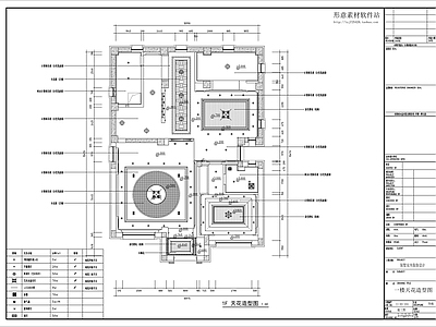 中式别墅室内 施工图