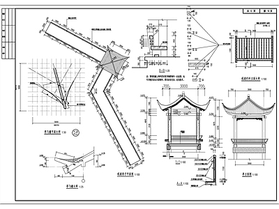 景观连廊详图 施工图