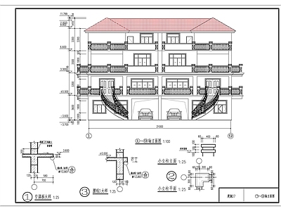 欧式自建房建筑 施工图