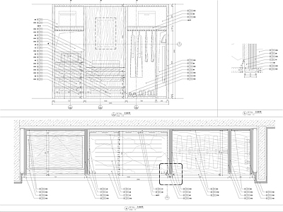 酒店衣柜行李柜节点 施工图 柜类
