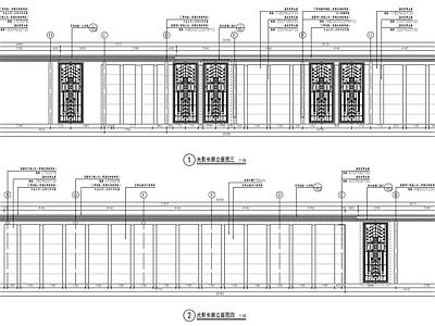 新中式景观钢结构铝板廊架节点 施工图