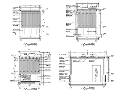 现代钢结构玻璃顶廊架节点 施工图