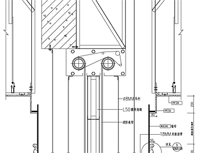 卷帘玻璃幕墙节点 施工图 节点