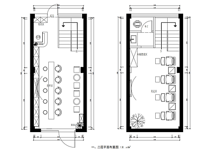 小型美甲店室内 施工图