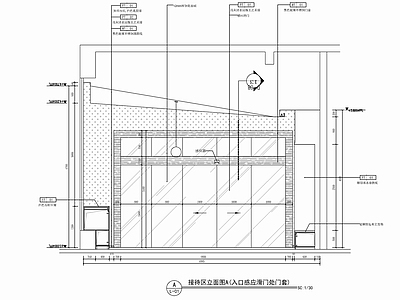 玻璃感应滑门详图 施工图 通用节点