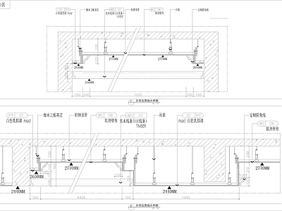 欧式天花石膏线条详图 施工图