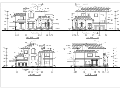 别墅建筑建筑 施工图