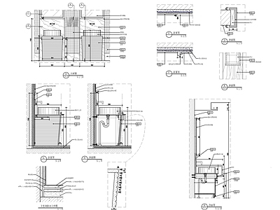 酒店卫生间盥洗台剖面节点 施工图 洗手台
