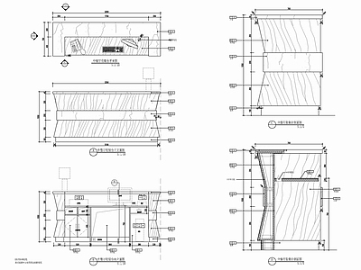 餐厅接待收银台吧台节点 施工图