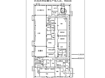 阿莫西林胶囊生产线人流节点 施工图