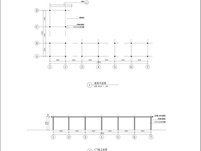 廊架详图 施工图