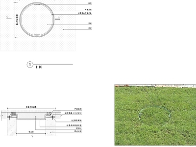绿化井盖节点 施工图