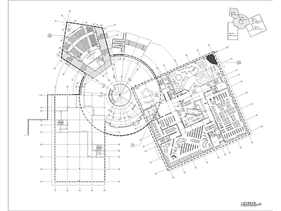 图书馆文化场馆建筑 施工图