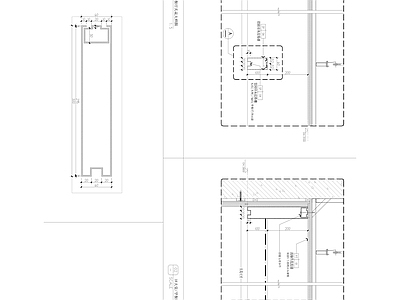 天花铝方通节点图 施工图