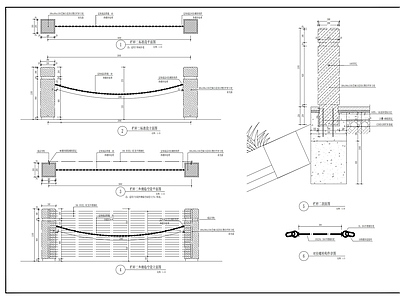 滨江公园通用栏杆详图 施工图