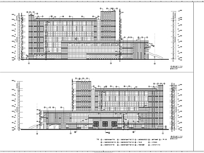 现代风格图书馆建筑 施工图