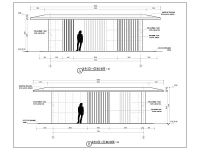 现代凉亭廊架 施工图