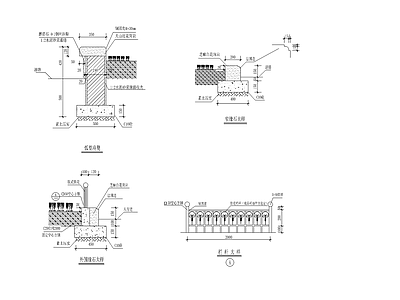 常用地面路缘做法大样图 施工图