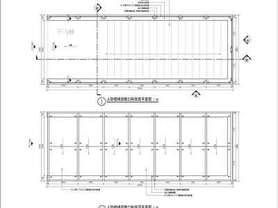 人防楼梯疏散口构架详图 施工图