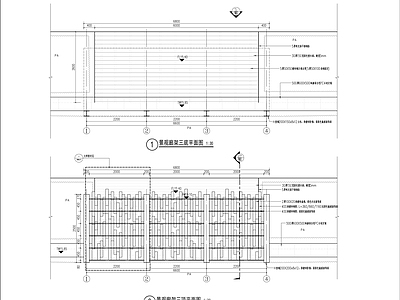 景观廊架详图 施工图