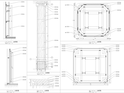 柱子墙身造型节点大样图